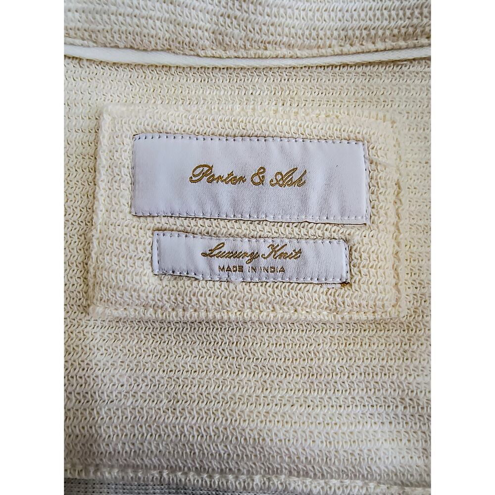 Porter and Ash Men's Cream Colored Button Down Shirt NWT Size M - Picture 6 of 13